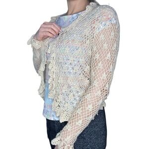 Designer Originals Crotchet Y2K Ruffle Top Medium